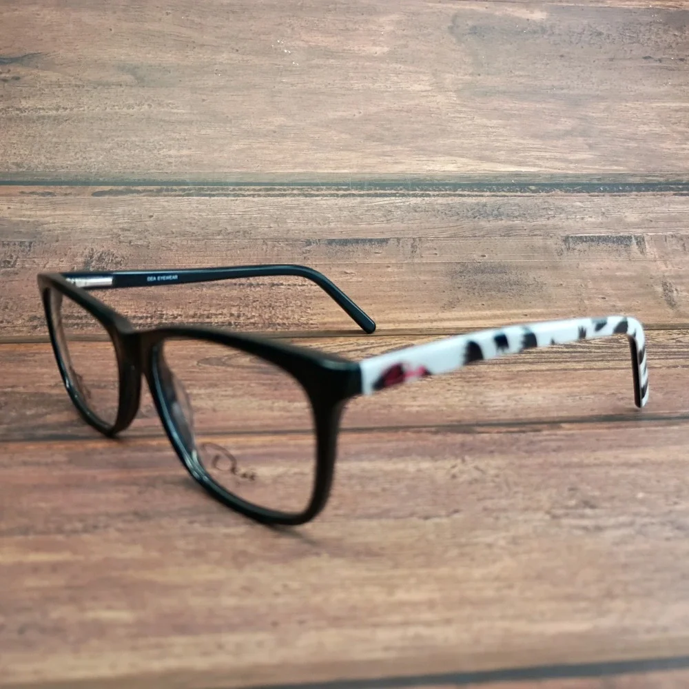 Dea Eyewear Mimi DE-02028 Black Patterned Eyeglass Frames 57-18-145